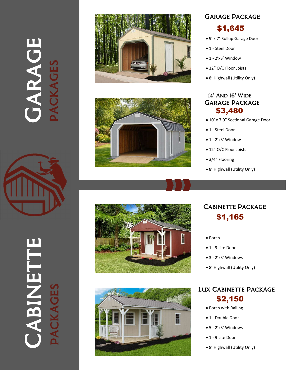 Millcraft August 2026 Garages price sheet