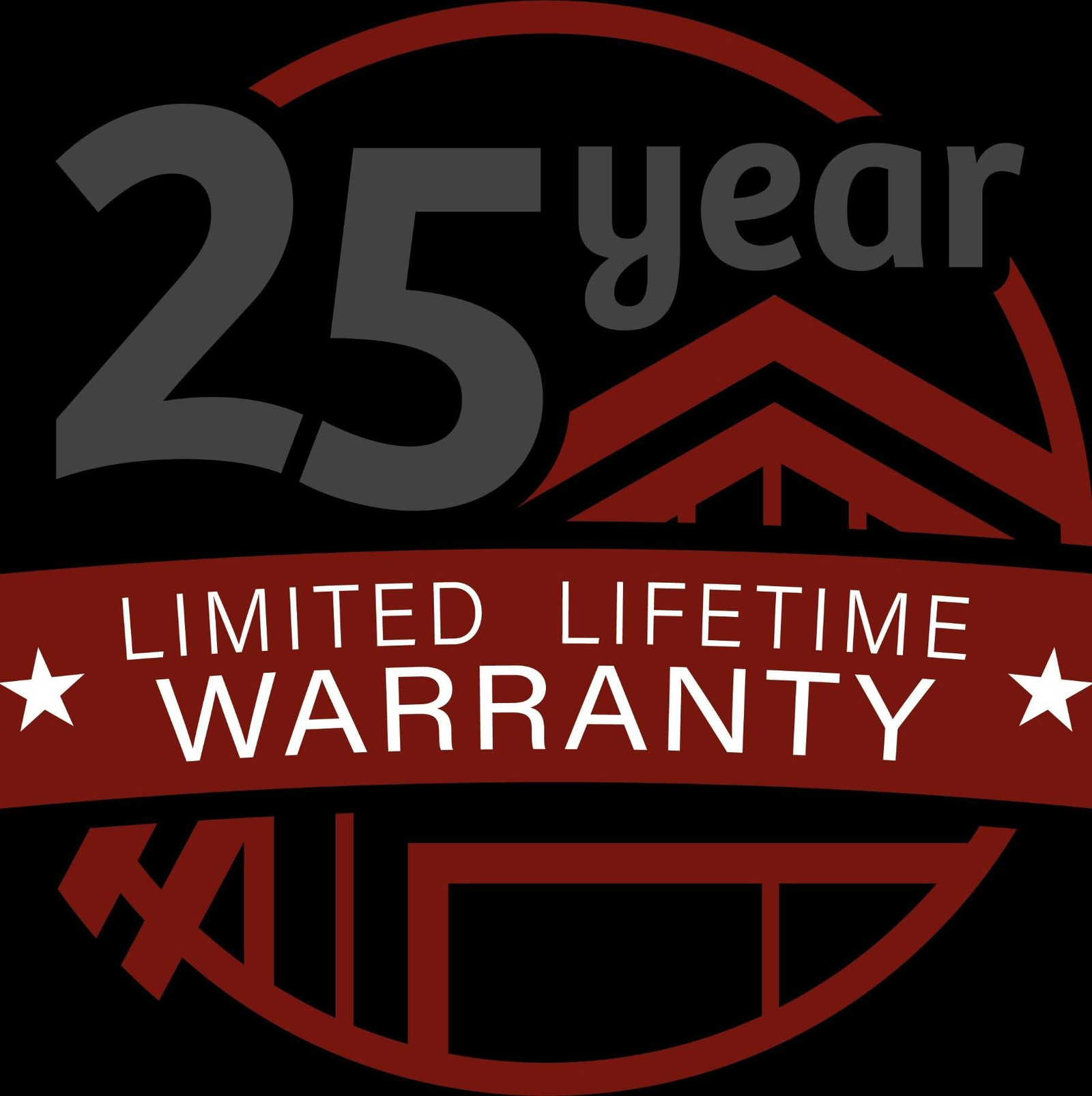 25 year limited lifetime warranty badge